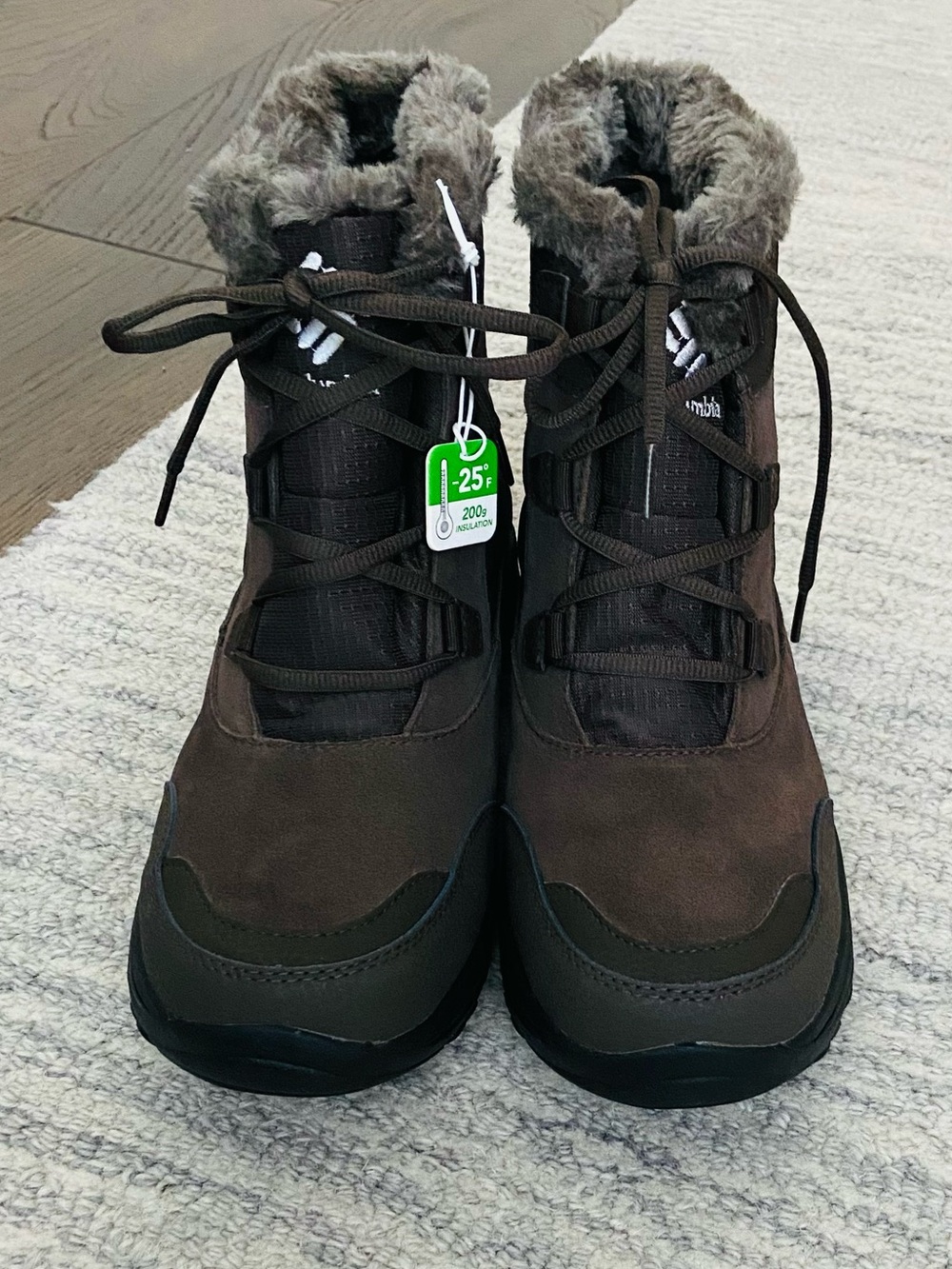COLUMBIA Waterproof Boots Brown Fur-Trim Winter Boots Women’s Size 10.5
